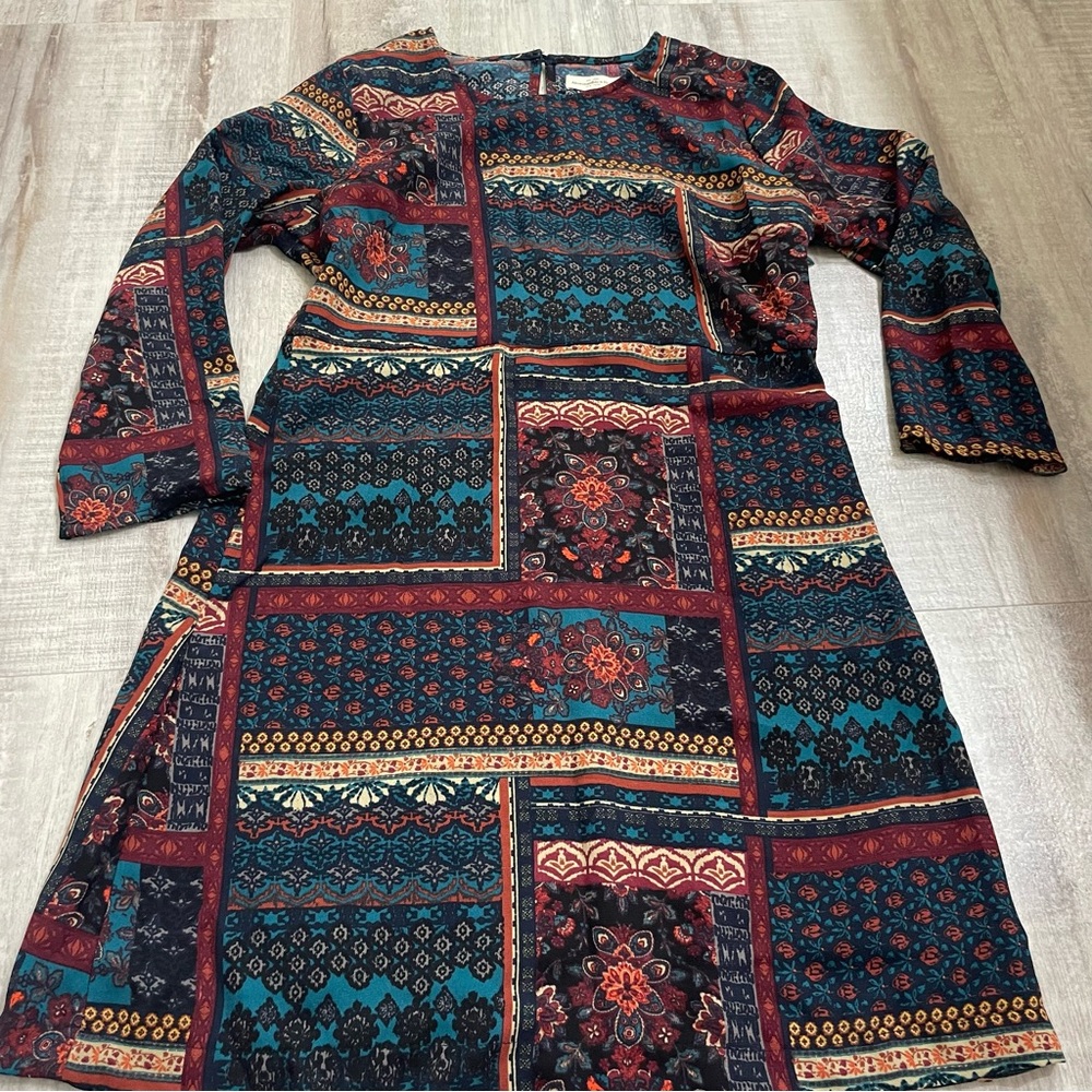 Abercrombie & Fitch Patchwork Bohemian Mini Dress Size Medium